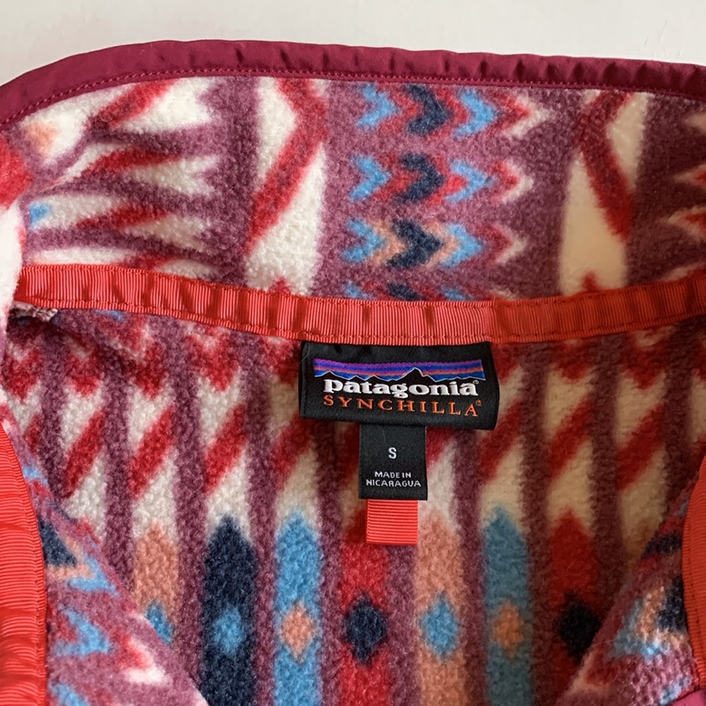 PATAGONIA Kuta Klash Lightweight Snap-T Synchilla Pullover Aztec Size Small - Picture 6 of 14
